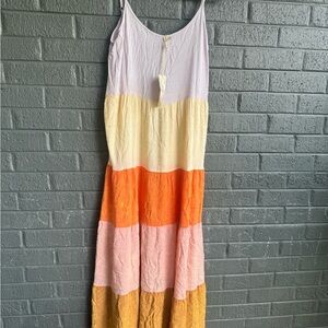 Elegant Multicolor Maxi Dress